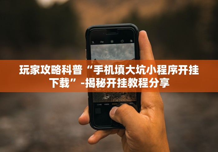 玩家攻略科普“手机填大坑小程序开挂下载”-揭秘开挂教程分享