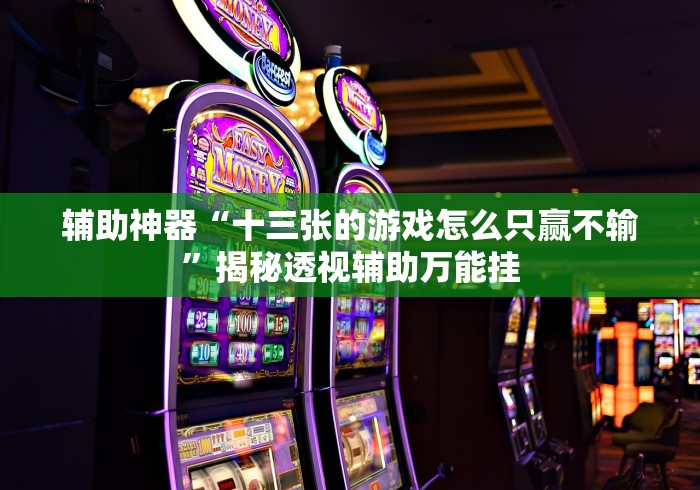 辅助神器“十三张的游戏怎么只赢不输”揭秘透视辅助万能挂 辅助神器“十三张的游戏怎么只赢不输”揭秘透视辅助万能挂